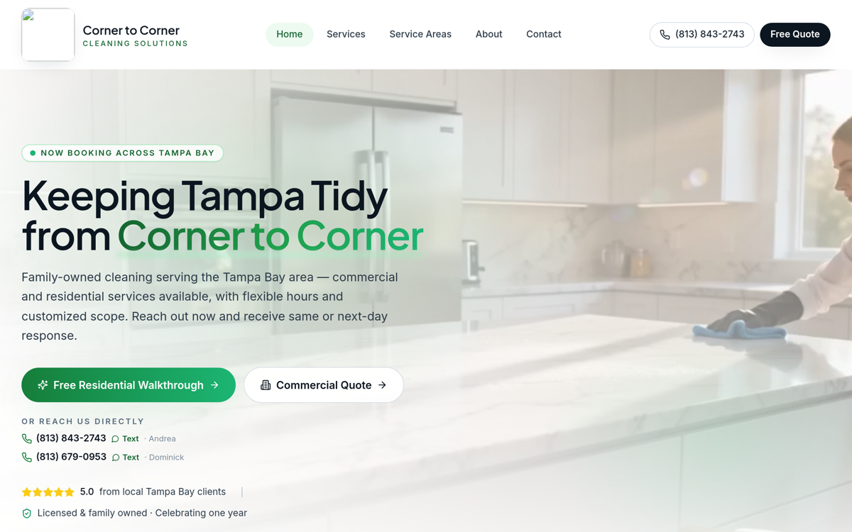 Corner to Corner Cleaning Solutions